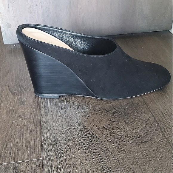 ๐ 3X HOST PICK ๐ Club Monaco Leather Mules Wedges - Picture 12 of 15